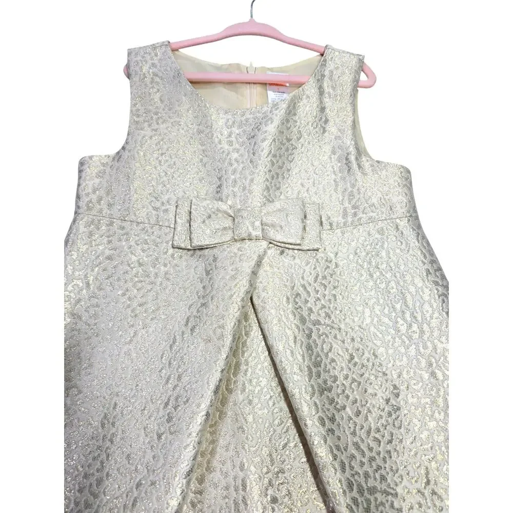 Gymboree Gold Metallic Print Party Dress